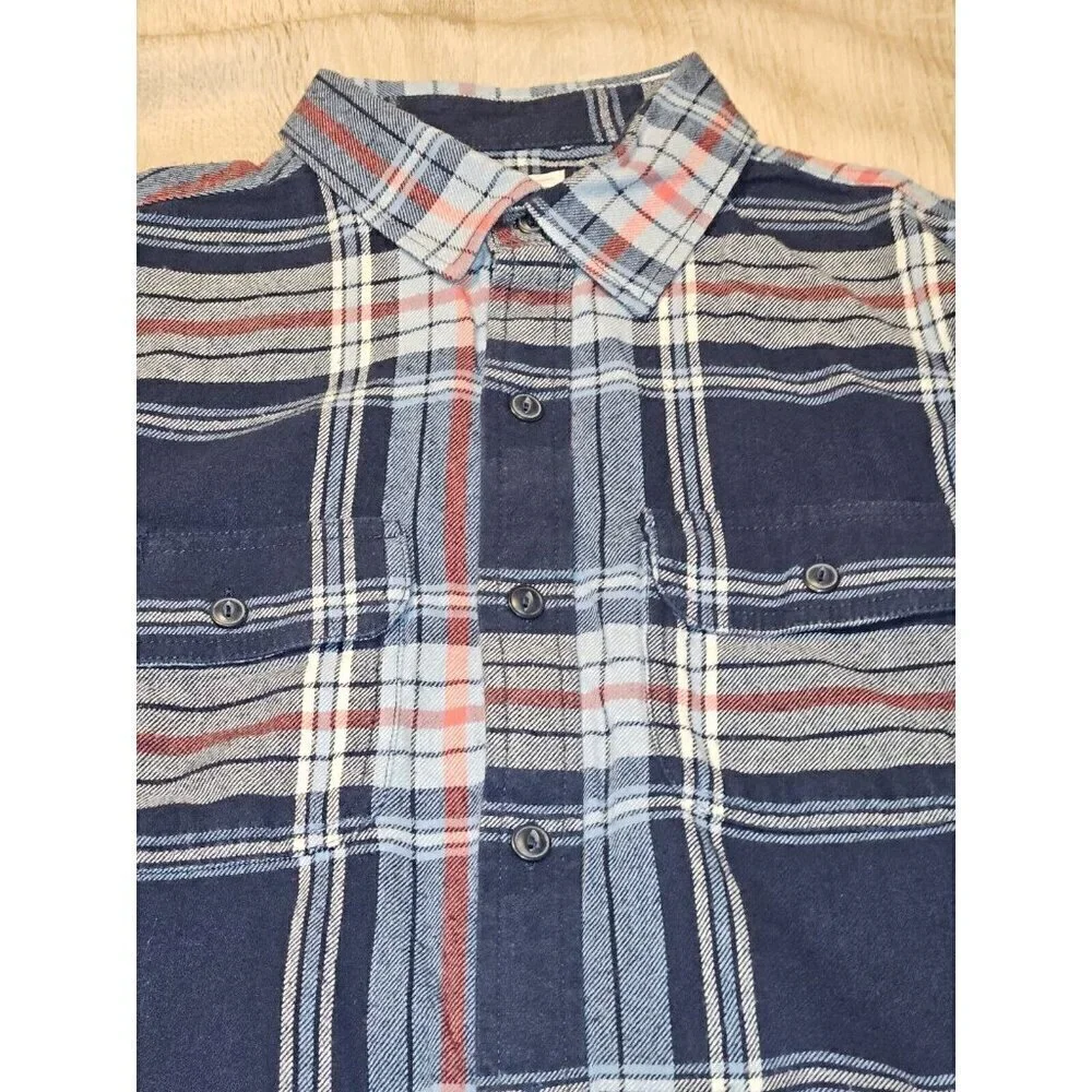 Old Navy Mens 100% Cotton Flannel Button Down Shirt Size S Regular Fit